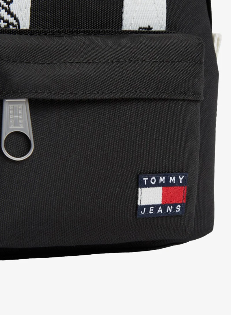TOMMY JEANS Black Essential Repeat Logo Dome Backpack for Women | Best Price UAE